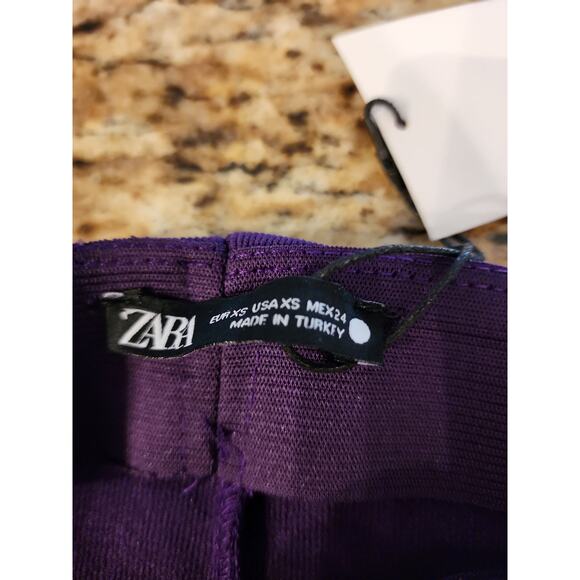 Zara Pants Pull On Size XS NWT Slit leg - Picture 3 of 6